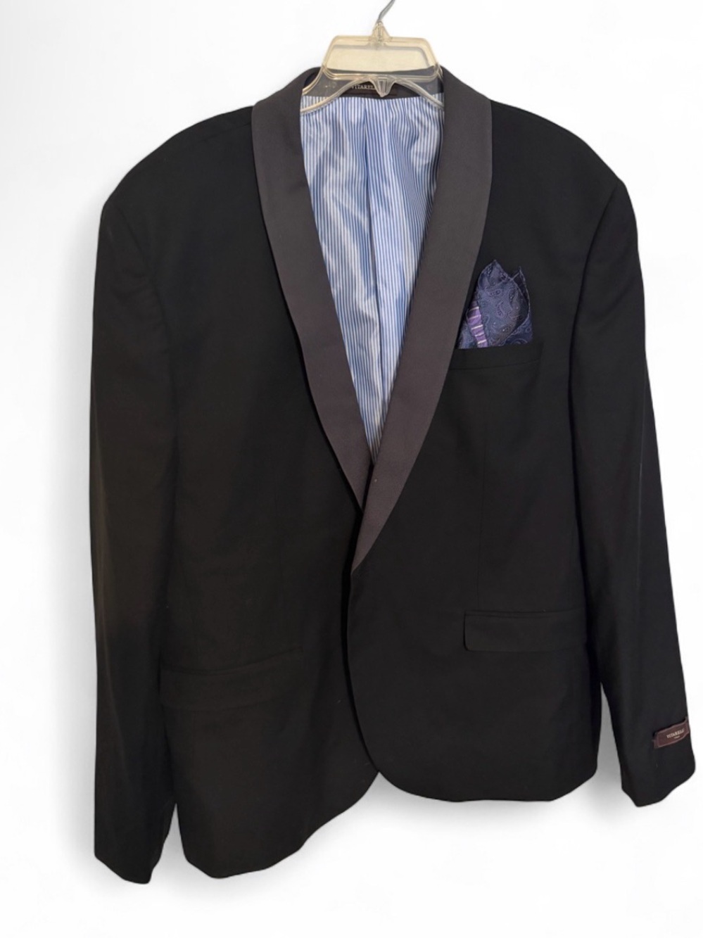 Vitarelli Italy Men’s Black Tuxedo Blazer Shawl Lapel Formal Jacket